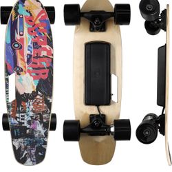Vinitin Electric Skateboards 290W Electric Longboard with Gravity Sensor Max 10 MPH, 7 Layer Maple