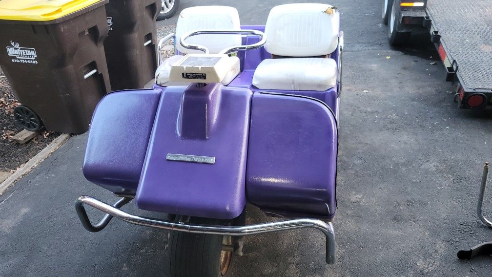 Vintage 1970s Harley Davidson Golf Cart