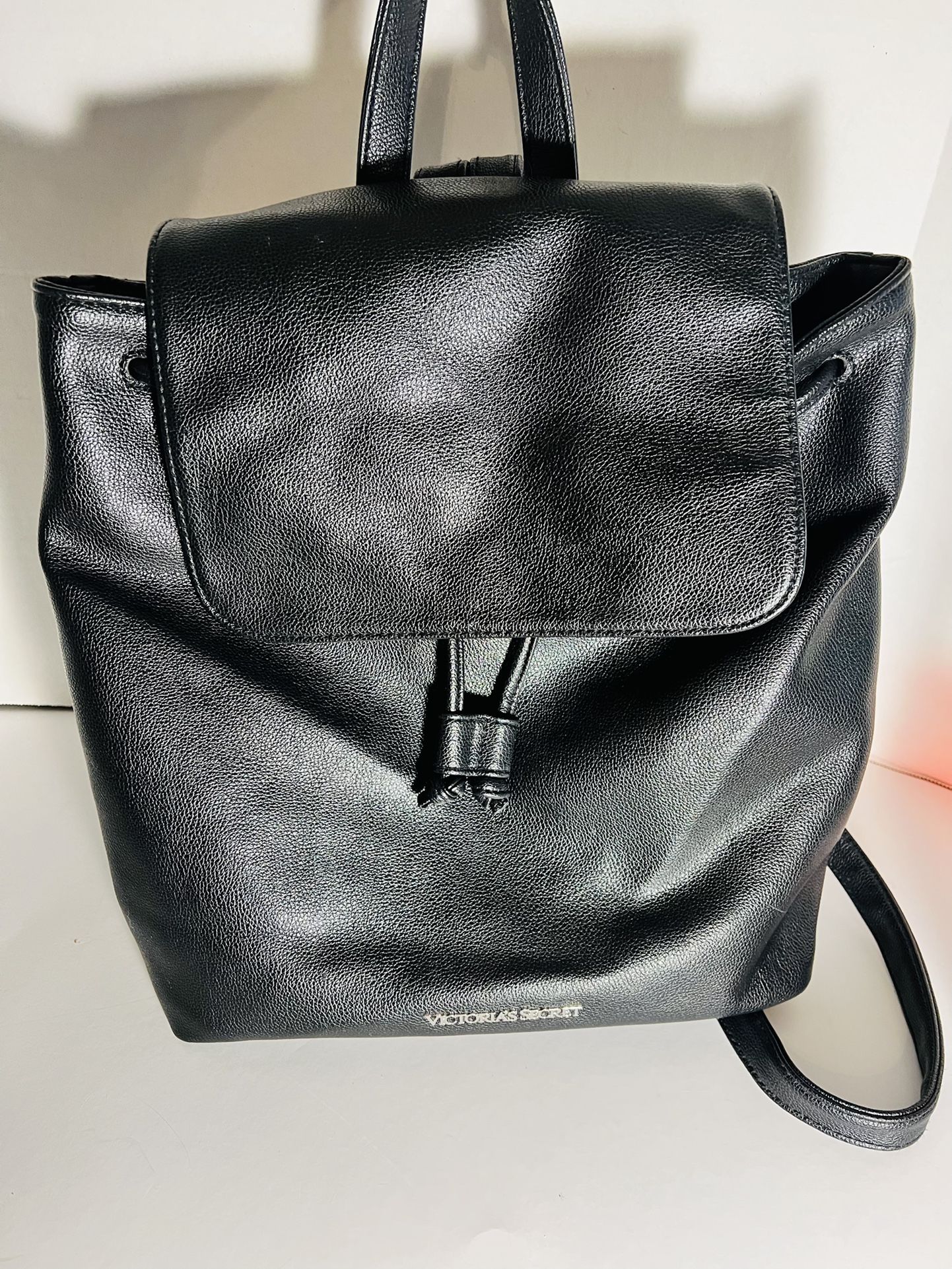 Victoria Secret black leather backpack - In Great Condition 