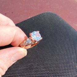 3 Carat Lab Grown PRINCESS CUT MOISSANITE Rose Gold And Silver Setti G With Filigree Band 