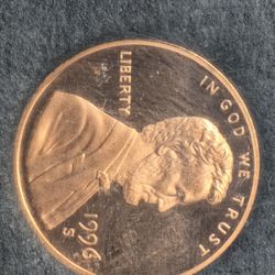 1996 S Proof Penny In Case