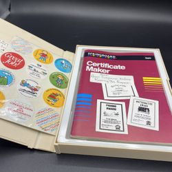 Springboard Certificate Maker FOR APPLE ll, APPLE ll+ , APPLE lle, llc 1986