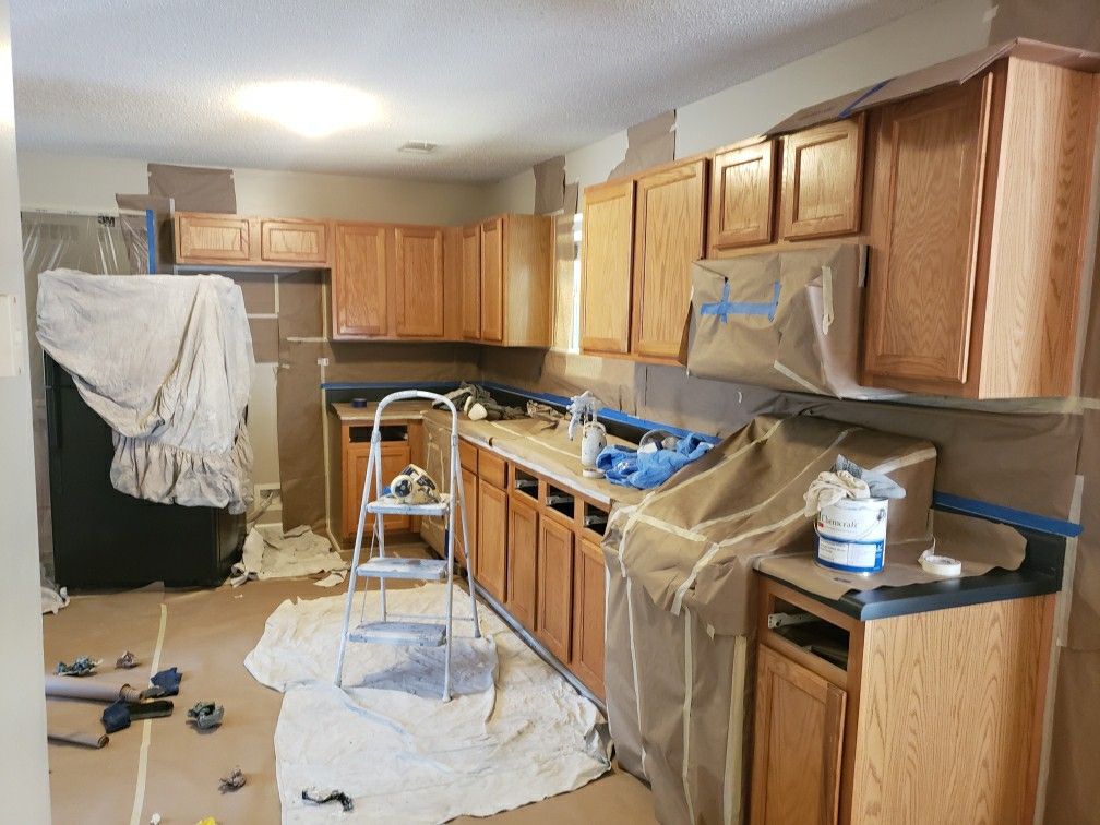 Kitchen Cabinets And Counter Top Refinishing