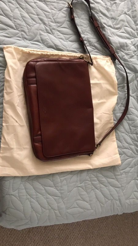 Fossil Cognac Leather Messenger Bag (Retails for $300)