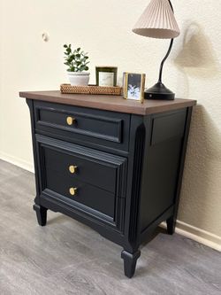 Modern Black Walnut Nightstand | Solid Wood