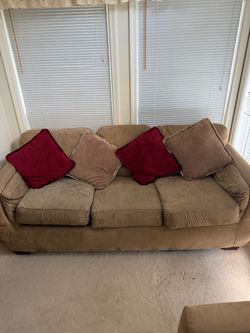 Tan Sofa & Loveseat Set