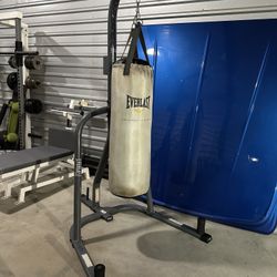Everlast punching bag and stand