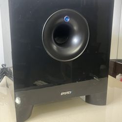 Energy Black ESW-8 Powered Subwoofer Only Rectangular Speaker Theater Audio. Used in good cosmetic condition and fully functional.  