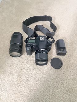 Canon EOS 60D DSLR Camera with EF-S 18–55mm lens & (EF 75–300mm lens with Minor Cosmetic Damage)