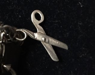 Silver scissors charm