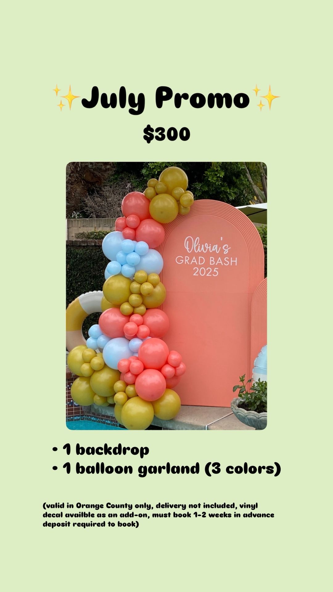 Backdrop And Balloon Garland