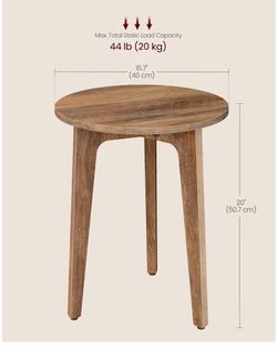 Two round end tables