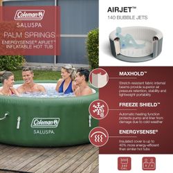 Coleman SaluSpa Lay-Z-Massage 77x28 Inch 6-Person Inflatable Hot Tub (Open Box)