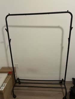 Black Metal Clothing Rack / Rolling Garment Rack / Closet Organizer
