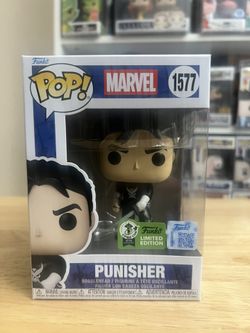 OFFICIAL ECCC CON STICKER LE EXC Punisher Swords Funko Pop #1577 Marvel Comics