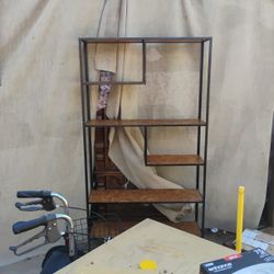 Metal And Wood Shelving