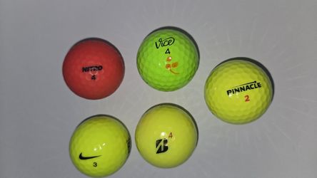Pack of 5 High Visibility Golf Balls (Nike, Vice, Pinnacle) " (CO065)