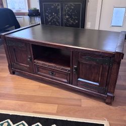 Solid Cherry Wood Chest / Coffee Table With Storage