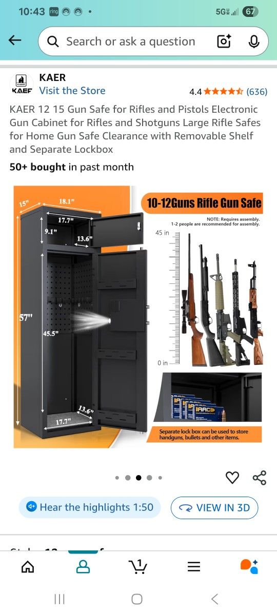 10 To 12 Gun Safe