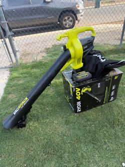 RYOBI
40V Vac Attack Cordless Leaf Vacuum/Mulcher with 4.0 Ah Battery no charger