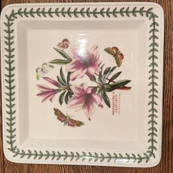 Portmeirion Botanic Garden Lily Flowered Azalea 10.5” Square Plate