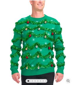 Unisex’s GAUDY GARLAND UGLY CHRISTMAS SWEATER
