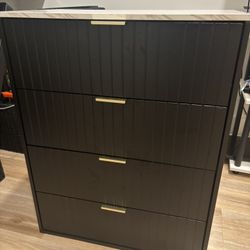 Black Dresser With Marble Top 
