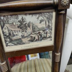 Antique Mirror And Winter Scene