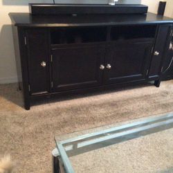 Tv Stand Solid Wood Dark 