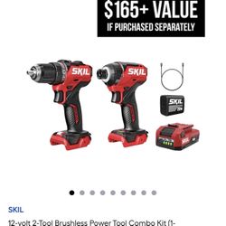 12-volt 2-Tool Brushless Power Tool Kit