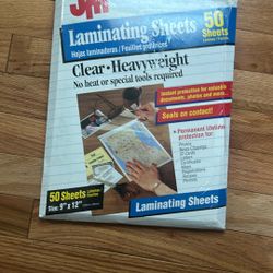 New laminating sheets 50 count sheets