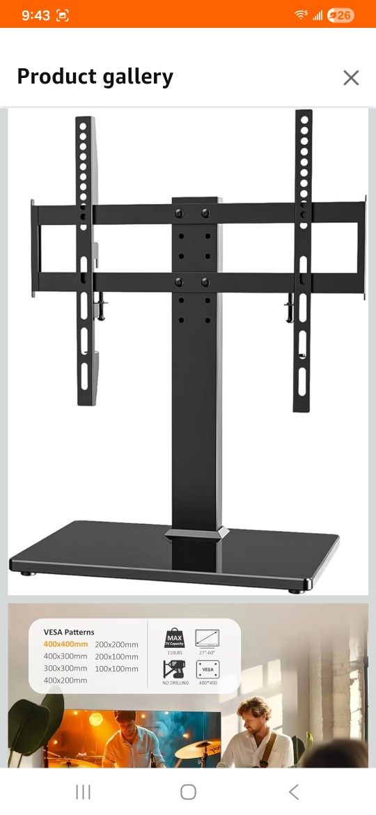 Universal TV Stand 27-60 Inch $20