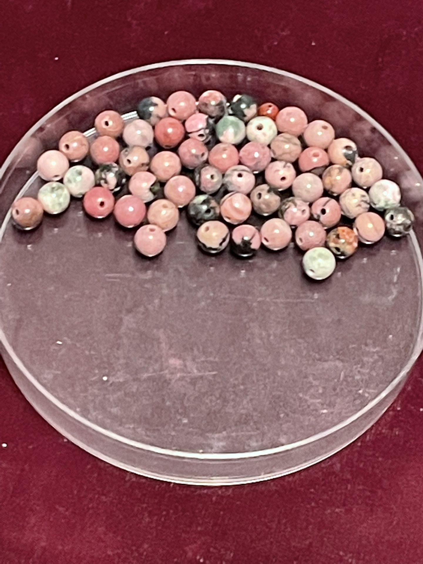 💕2 for $30!!!🌷 54 Mongolian Rhodonite Beads
