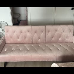 Pink plush bling couch