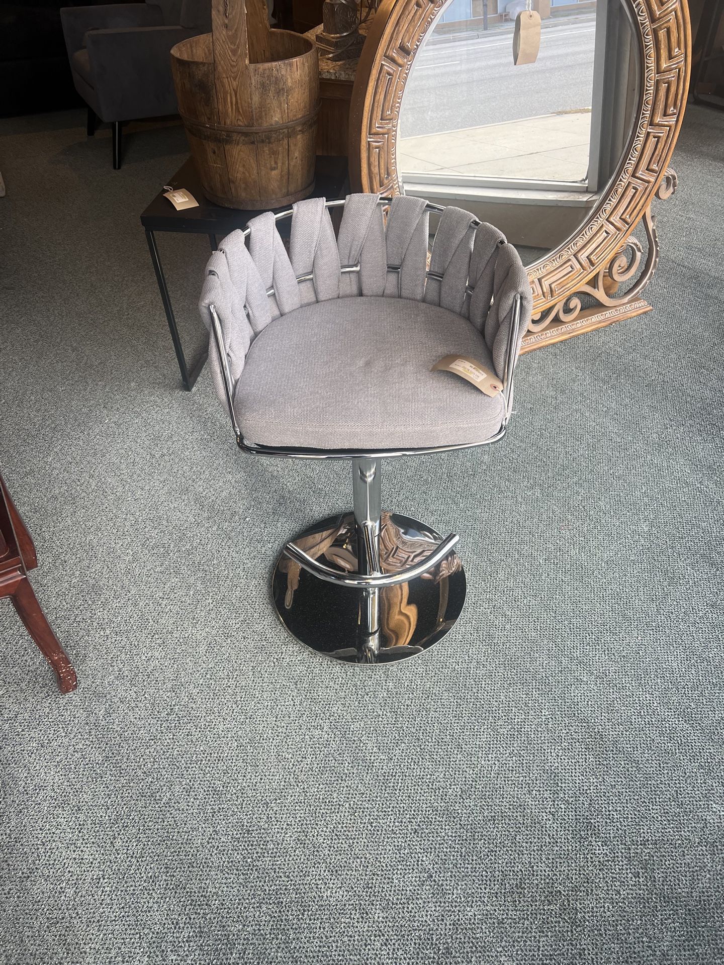 Barstool: Grey Woven Back (FS0118 GRY) Barstool SKU AQA9F6