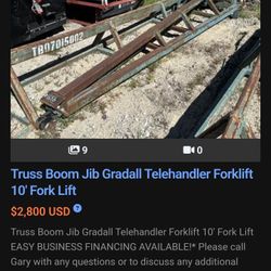 Gradall Forklift Jib
