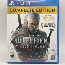 The Witcher 3: Wild Hunt Complete Edition PS4 Sony PlayStation 4 w/ Manual Case