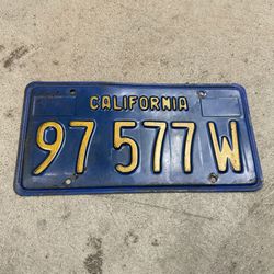 California License Plate Vintage Collector Collectible