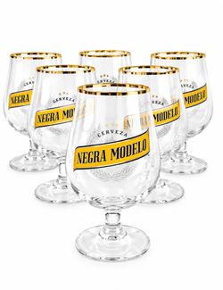 Beer glasses Modelo beer collectibles