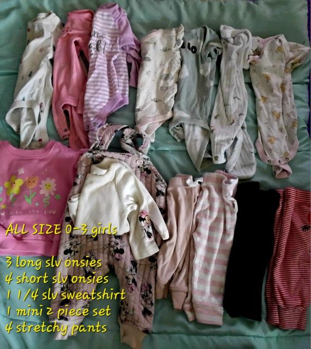 Baby Girl Clothes 0-3 Mo