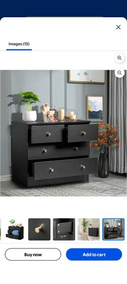BRAND NEW IN SEALED BOX Wood 4-Drawer Dresser Chest Bedside Table, Modern Chest of Drawers Storage Cabinet for Bedroom, Living Room,Black
Color:Black