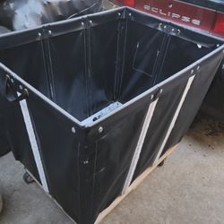 Vinyl Basket Truck - 12 Bushel, Black