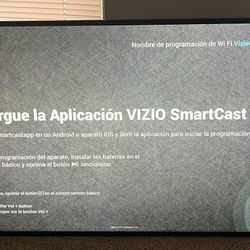4k Vizio smart TV and soundbar/subwoofer setup