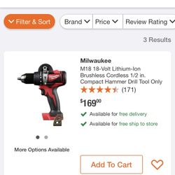 Milwaukee M18 Hammer Drill