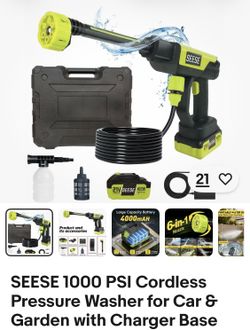 SEESE new 1000 psi cordless pressure washer