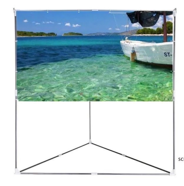 VIVOHOME 100 Inch Portable Video Projector Screen with Triangle Stand, 16:9