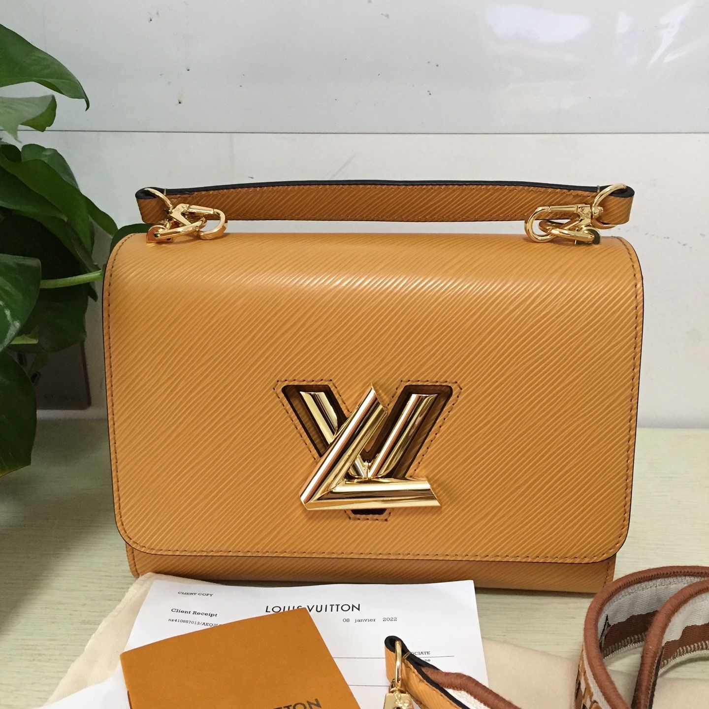 Louis vuitton orange leather open box shoulder bag for Sale in