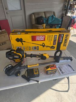 🔥$250 PRICE IS FIRM🔥 DEWALT FLEXVOLT 60V 15 in. String Trimmer (Wuira) with 9Ah Battery & Charger