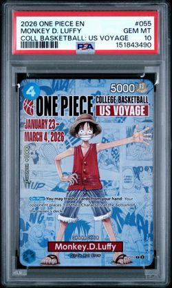 PSA 10 NCAA basketball Luffy