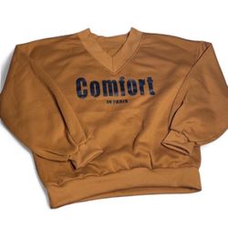 SHEIN Brown and black Comfort In Paris sweatshirt